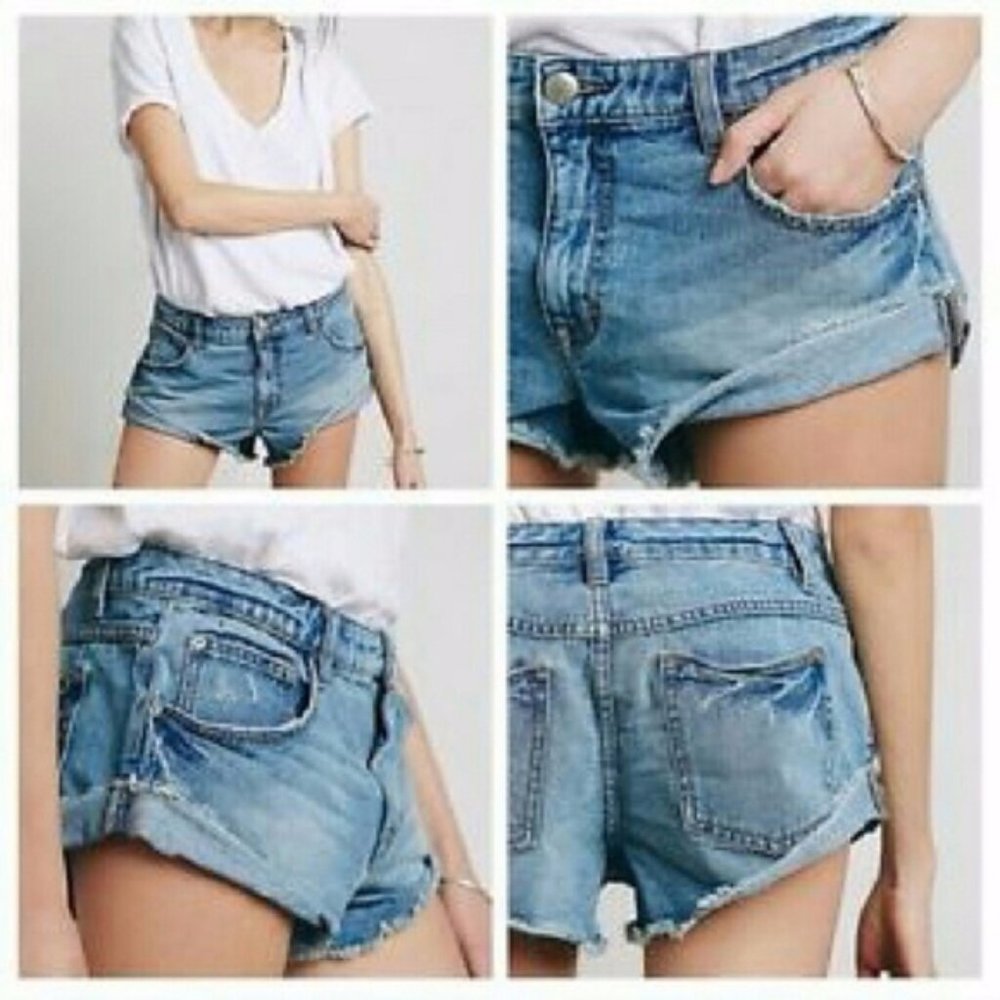 Free People Irreplaceable Distressed Cutoff Shorts